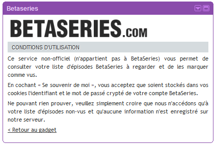 Conditions d'utilisation